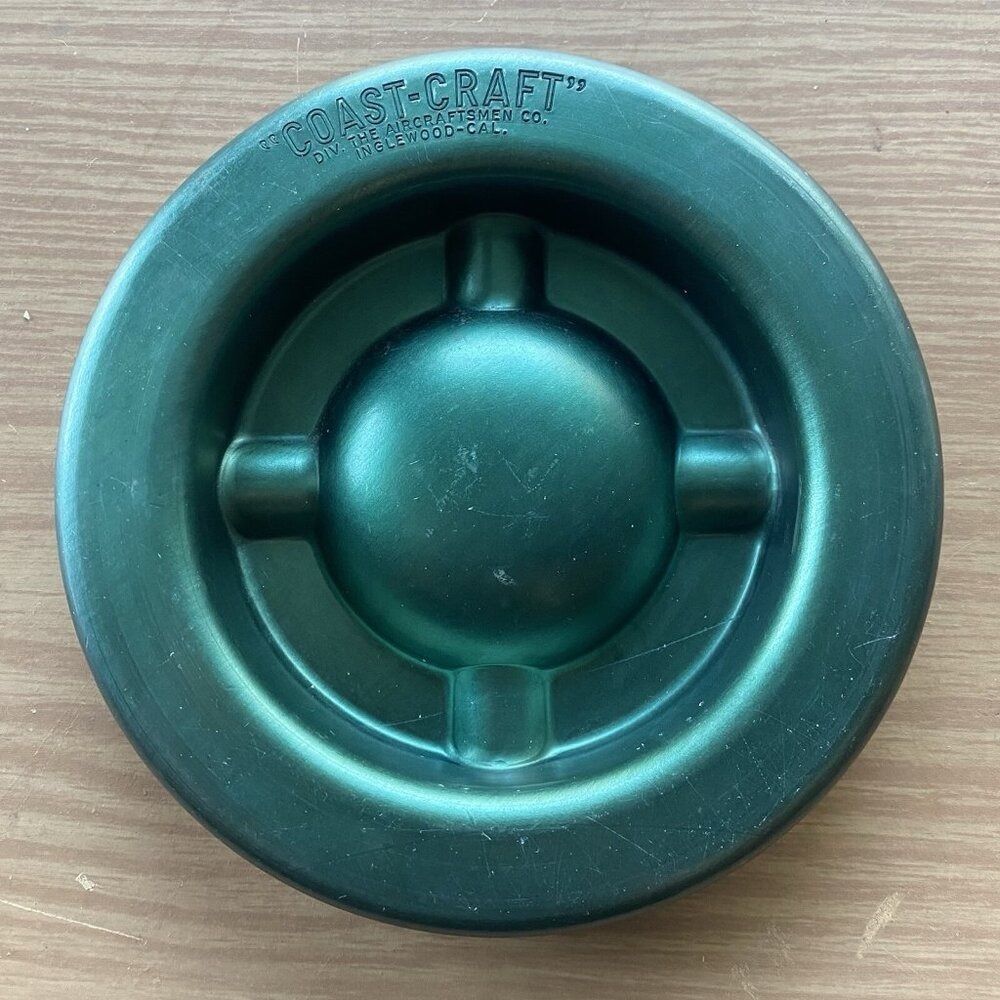 Vtg Coast Craft Div Aricraftsmen Co Inglwood Cal Metal 6" Disk  Possible Ashtray